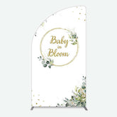Aperturee Aperturee Baby In Bloom Greenery Baby Shower Half Moon Arch Backdrop
